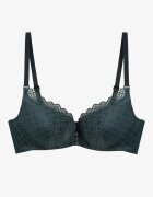  Sutien verde închis Push-Up decorat cu dantelă Dimessta