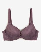  Sutien Violet cu Dantelă Push-Up cu Bretele Reglabile Seraine