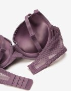  Sutien Violet cu Dantelă Push-Up cu Bretele Reglabile Seraine