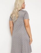 sweet&girl Rochie Albastră-Bej Cloș Mini din Viscoză Elastică Annamarie