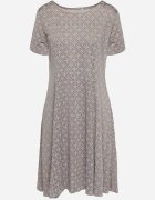 sweet&girl Rochie Albastră-Bej Cloș Mini din Viscoză Elastică Annamarie