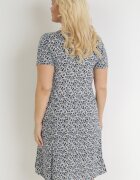 sweet&girl Rochie Albastru-Bleumarin Trapez Mini cu Imprimeu Floral Aganis