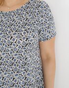 sweet&girl Rochie Albastru-Bleumarin Trapez Mini cu Imprimeu Floral Aganis