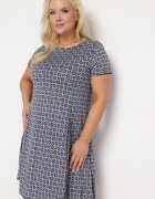 sweet&girl Rochie bleumarin din viscoză cu model mozaic și croi evazat Faellina