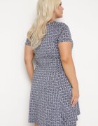 sweet&girl Rochie bleumarin din viscoză cu model mozaic și croi evazat Faellina