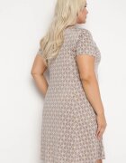 sweet&girl Rochie Maro-Bej Evazată Mini din Viscoză Elastică Annamarie