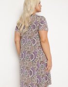 sweet&girl Rochie Mini Mov din Viscoză cu un croi Evazat Boho Aiselle