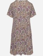 sweet&girl Rochie Mini Mov din Viscoză cu un croi Evazat Boho Aiselle