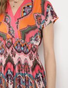 sweet&girl Rochie portocalie Maxi în Stil Boho din Viscoză Elastică Arnevia