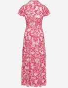 sweet&girl Rochie Roz Evazată Maxi cu Mânecă Largă cu Imprimeu Floral Oxeria