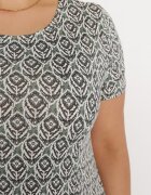 sweet&girl Rochie Verde-Bej Cloș din Viscoză cu Mânecă Scurtă și Imprimeu Mozaic Hyacina