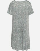 sweet&girl Rochie Verde Mini cu Flori Mici din Viscoză Elastică Megarra
