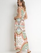 sweet&girl Rochie Viscoză Verde Tie Dye Maxi cu elastic drapat în talie Lucira