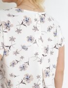 sweet lady Bluză Albă Oversize Florală cu Mânecă Scurtă Suzane