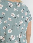 sweet lady Bluză Verde Oversize Florală cu mânecă scurtă Suzane