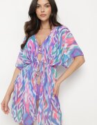 swest Acoperitoare Violetă din plasă cu model abstract cu legătură Revarella