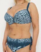swest Bikini Albastru Deschis cu imprimeu leopard Sutien și Chiloți tip slip cu elastic Linuria