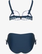 swest Bikini Albastru Deschis cu imprimeu leopard Sutien și Chiloți tip slip cu elastic Linuria