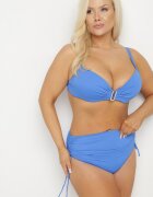 swest Bikini Albastru Sutien cu încrețituri și Chiloți slip cu încrețituri Kinevia