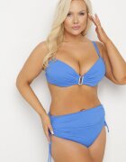 swest Bikini Albastru Sutien cu încrețituri și Chiloți slip cu încrețituri Kinevia