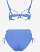 swest Bikini Albastru Sutien cu încrețituri și Chiloți slip cu încrețituri Kinevia