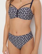 swest Bikini Bleumarin Sutien cu Barete Decorative și Chiloți Figi Linadora