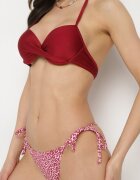 swest Bikini Bordeaux Sutien și Chiloți Figi cu Legături Savlene