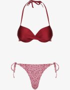 swest Bikini Bordeaux Sutien și Chiloți Figi cu Legături Savlene