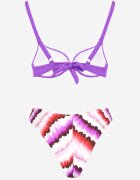 swest Bikini Fioletowe Sutien și Chiloți tip slip cu Imprimeu Natimela