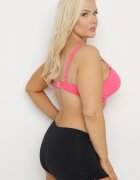 swest Bikini Fucsia-Negru Sutien și Chiloți cu elastic Ulonaniela