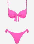 swest Bikini Fucsia Sutien și Chiloți Decorați cu Legătură Uloselira