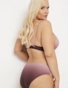 swest Bikini Roz închis Slip și Sutien cu încrețituri decorative Linaronia
