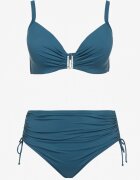 swest Bikini Verde închis Sutien cu încrețituri și Chiloți cu șireturi Kinevia