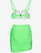 swest Bikini Verde Sutien cu Încrețituri și Chiloți slip cu Suplimentar Paero Ulosora