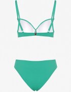 swest Bikini Verde Sutien cu Ornament Triunghiular și Chiloți Tip Slip Natisalia