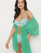 swest Caftan de Plajă Verde din Plasă Decorat cu Șnur Sadevienne