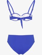 swest Chiloți de bikini tip slip și Sutien Albaștri cu Ornament geometric Kinavia