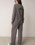 swest Compleu de trening polar cu hanorac cu fermoar și pantaloni largi Dorothisa Gri deschis