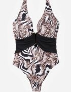 swest Costum de baie Alb cu bej