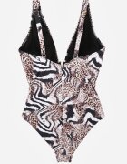 swest Costum de baie Alb cu bej