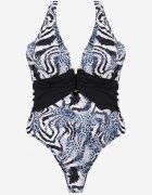 swest Costum de baie Negru cu albastru
