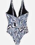 swest Costum de baie Negru cu albastru