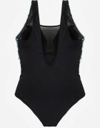 swest Costum de baie Negru cu verde
