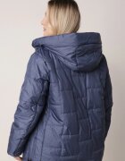 swest Geacă Albastră Matlasată cu Glugă și Fermoare Decorative Tulirisa