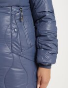 swest Geacă bleumarin cu Glugă Decorată cu Cusături cu Elastic Ittasia