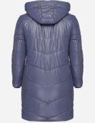 swest Geacă bleumarin cu Glugă Decorată cu Cusături cu Elastic Ittasia