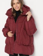 swest Geacă Bordo Matlasată Oversize cu Glugă Galandia