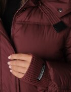 swest Geacă de iarnă matlasată cu glugă detașabilă și manșete elastice Laurena Mov Roșie