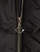 swest Geacă de tranziție matlasată cu glugă și matlasare geometrică Dinia Neagră