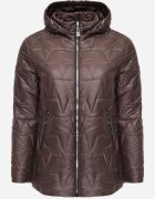 swest Geacă de tranziție simplă cu glugă și cusături geometrice Ayata Mov închis
